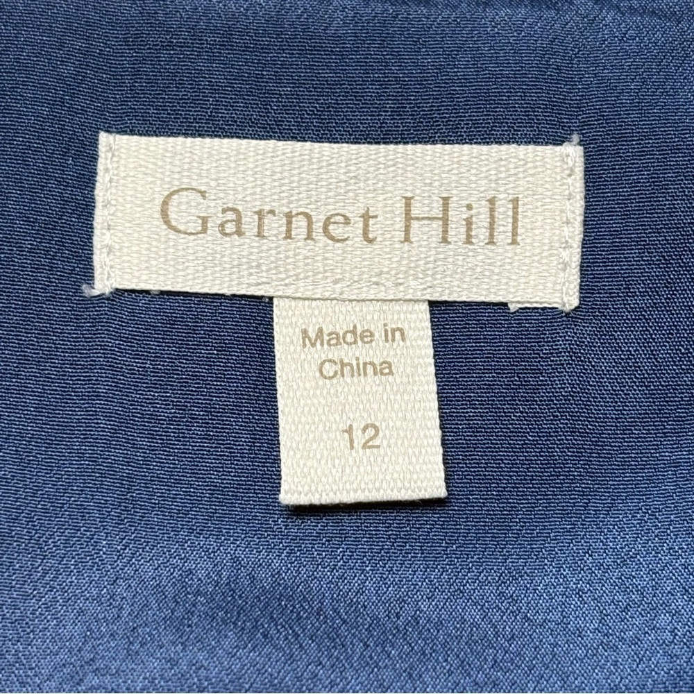 Garnet Hill Summer Day Dress Size 12 Confetti Print Pockets Blue Boho Cottage - Picture 7 of 9